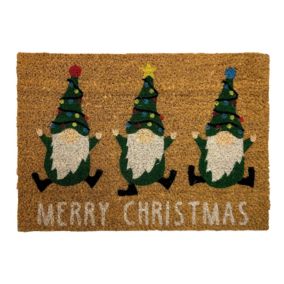 Christmas Multicolour Christmas gonks Door mat, 57cm x 40cm