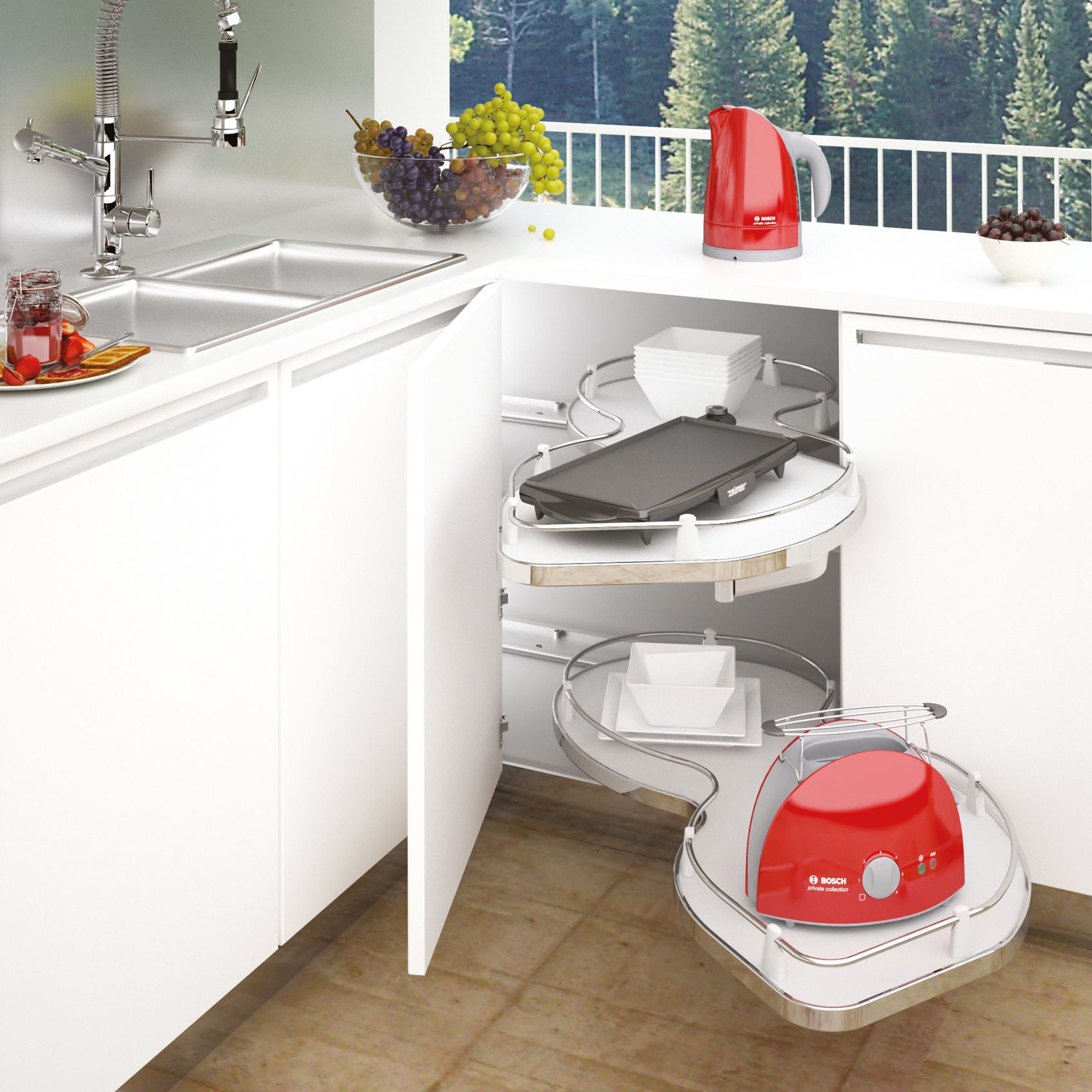 Corner pull out kitchen storage cheap