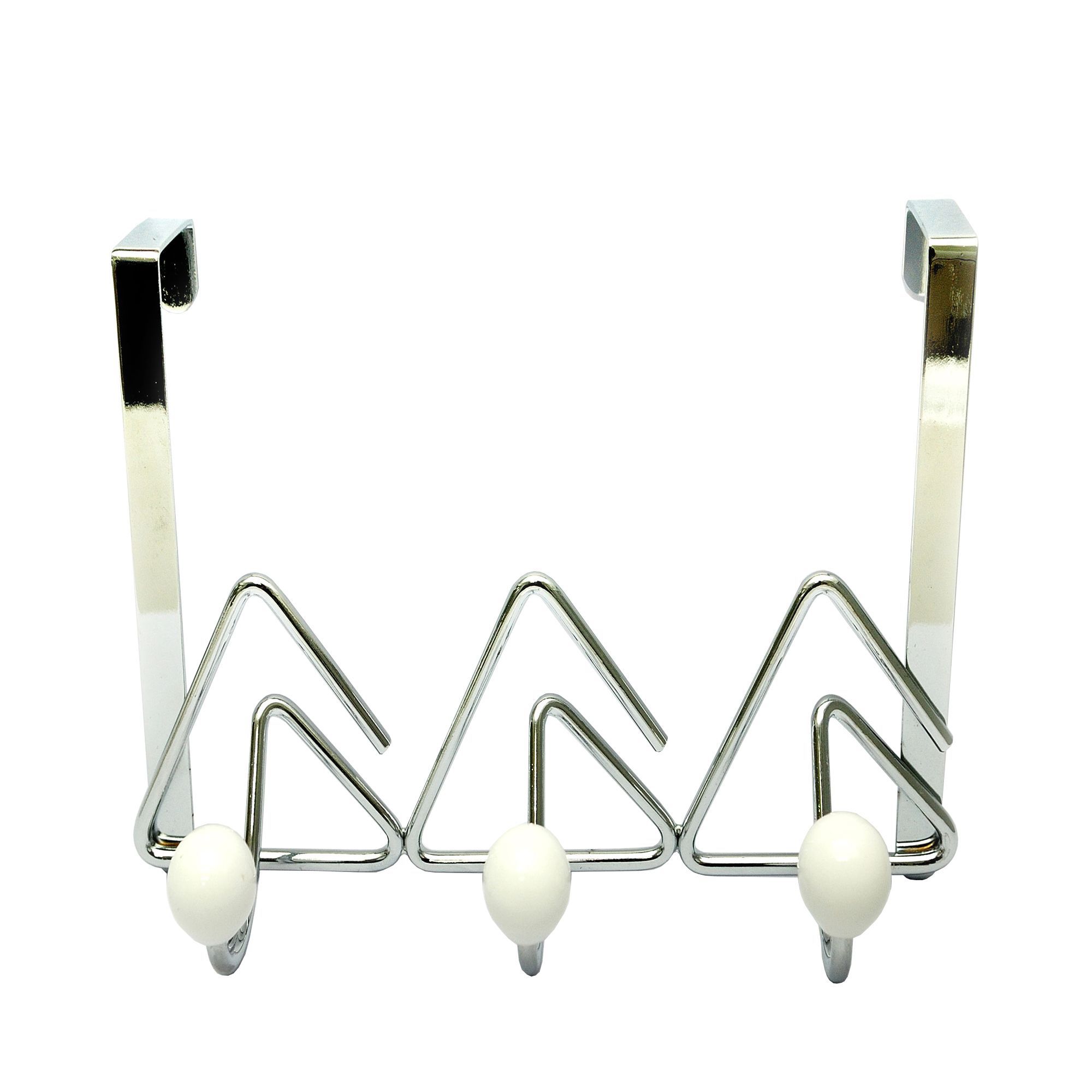 Chrome effect Triangle 3 Hook rail, (L)270mm (H)160mm