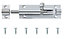 Chrome-plated Brass Barrel Door bolt N235 (L)76mm (W)25mm