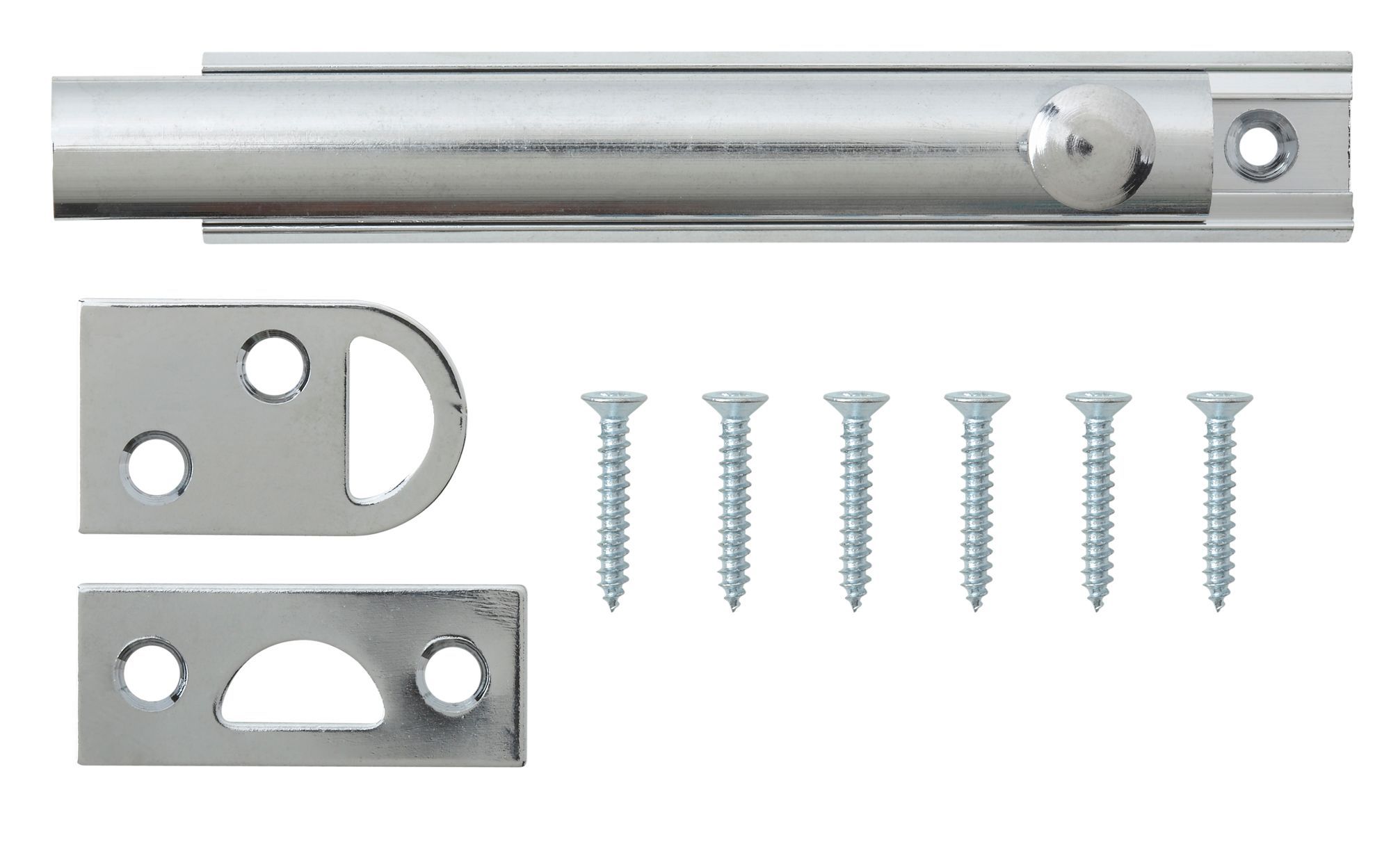 Chrome-plated Brass Flush Door bolt N269 (L)100mm (W)15mm