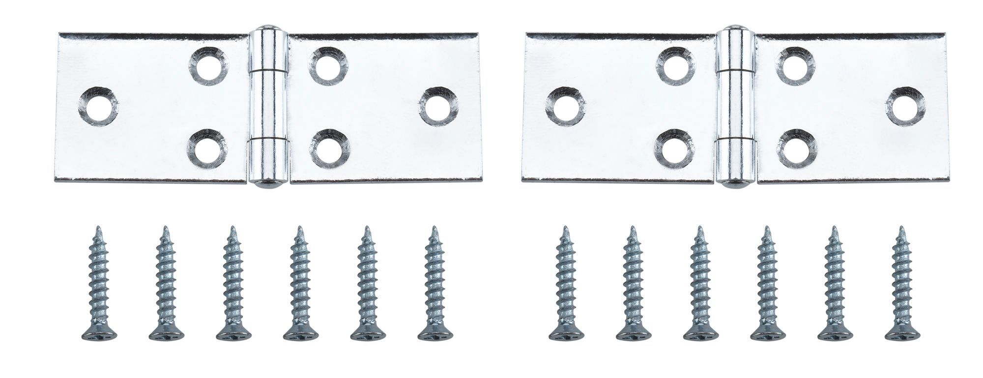 Chrome-plated Metal Backflap Door hinge N429 (L)25mm, Pack of 2