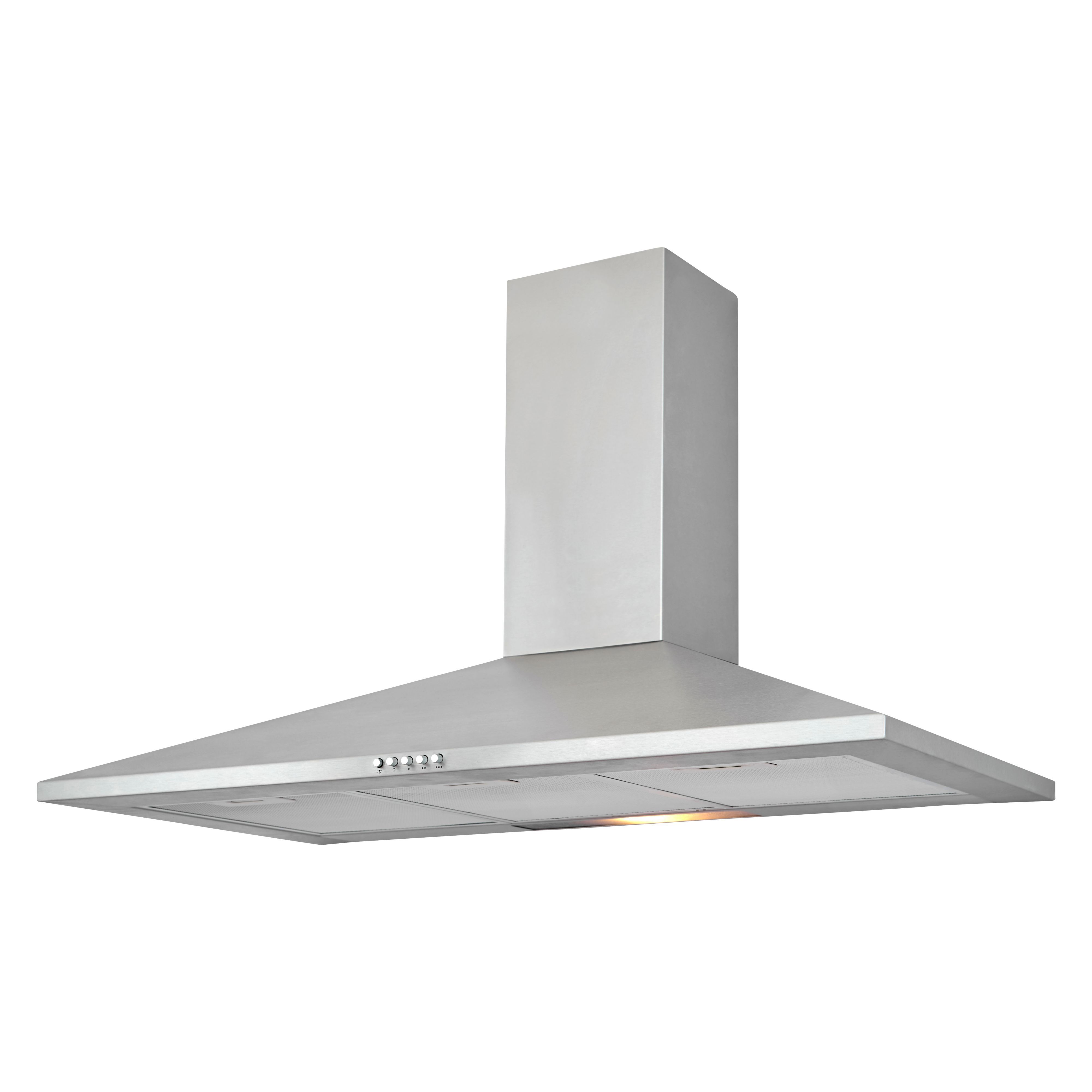 CHS90 Stainless steel Chimney Cooker hood W 90cm Inox Tradepoint