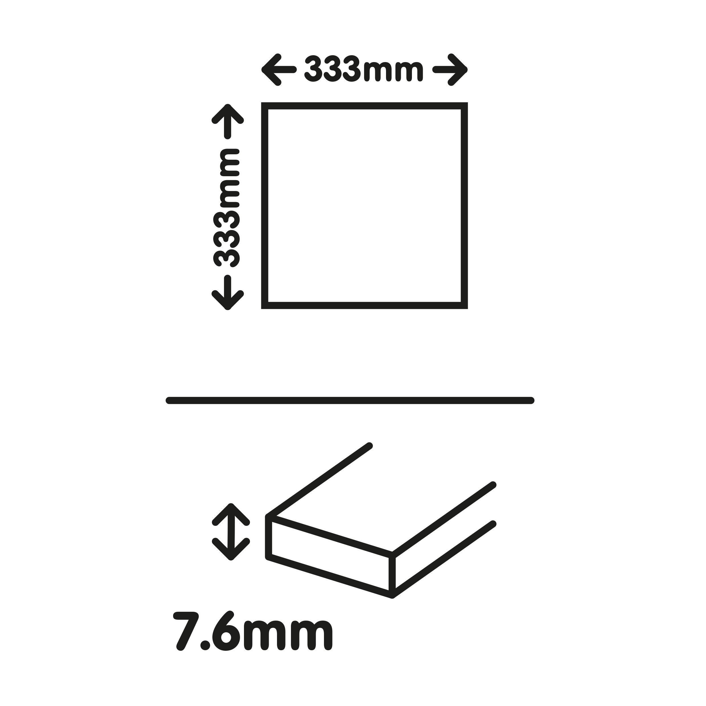 Cirque Beige Matt Stone effect Ceramic Floor Tile, Pack of 9, (L)333mm (W)333mm
