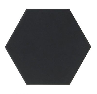 City Chic Anthracite Satin Hexagon Hexagonal Ceramic Tile, Pack of 50, (L)150mm (W)173mm