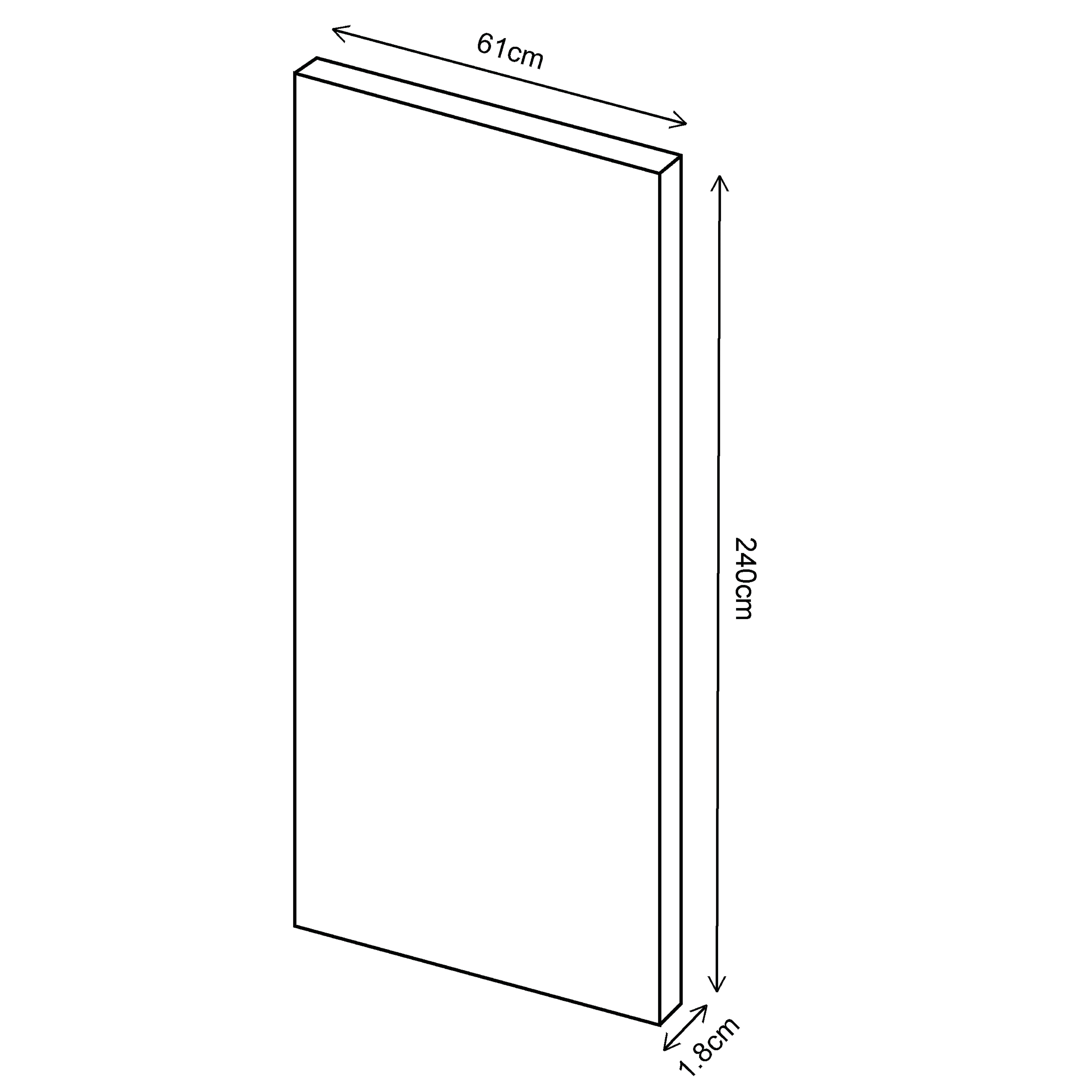 CLAD ON LARDER APPLIANCE END PANEL BLACK