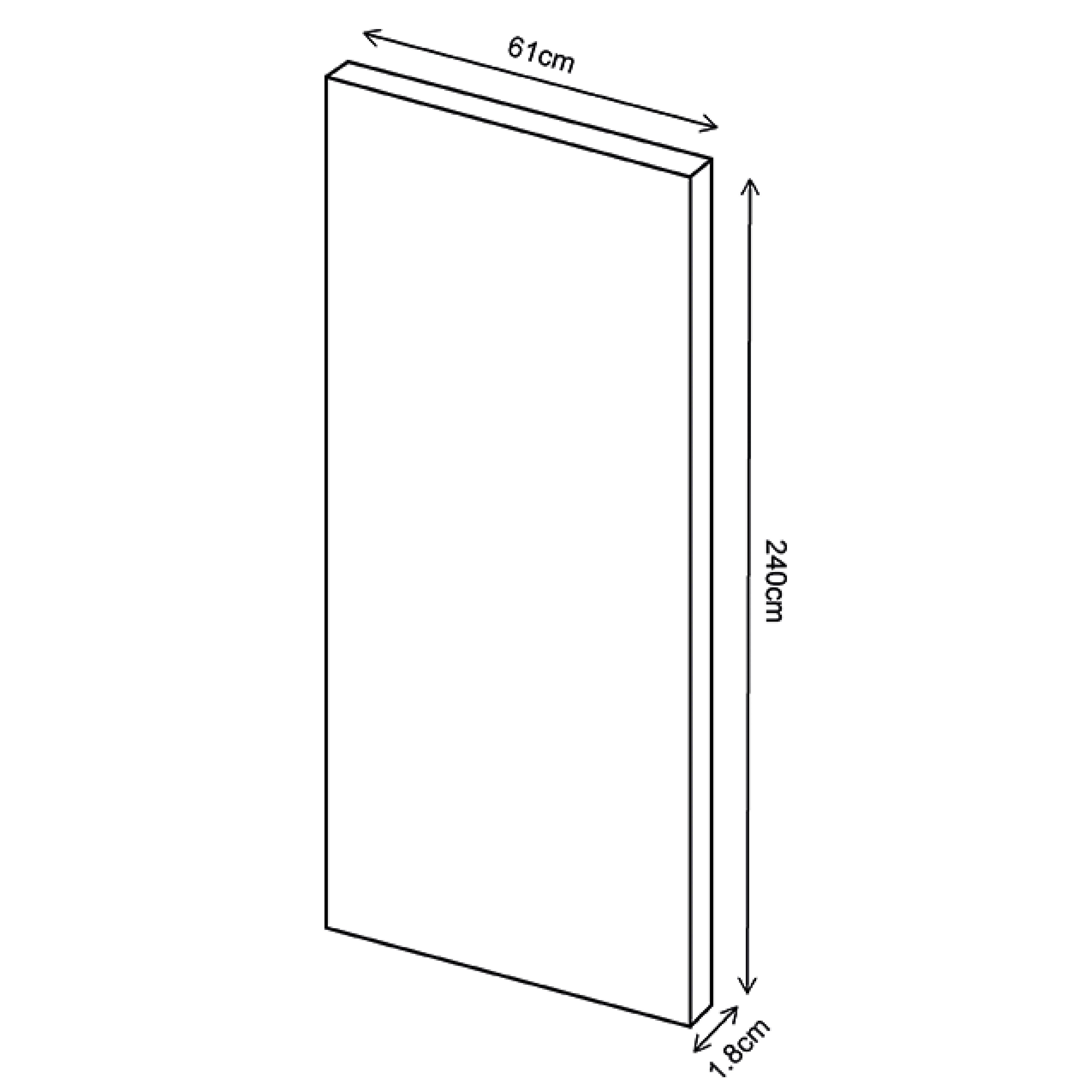 CLAD ON LARDER APPLIANCE END PANEL RED