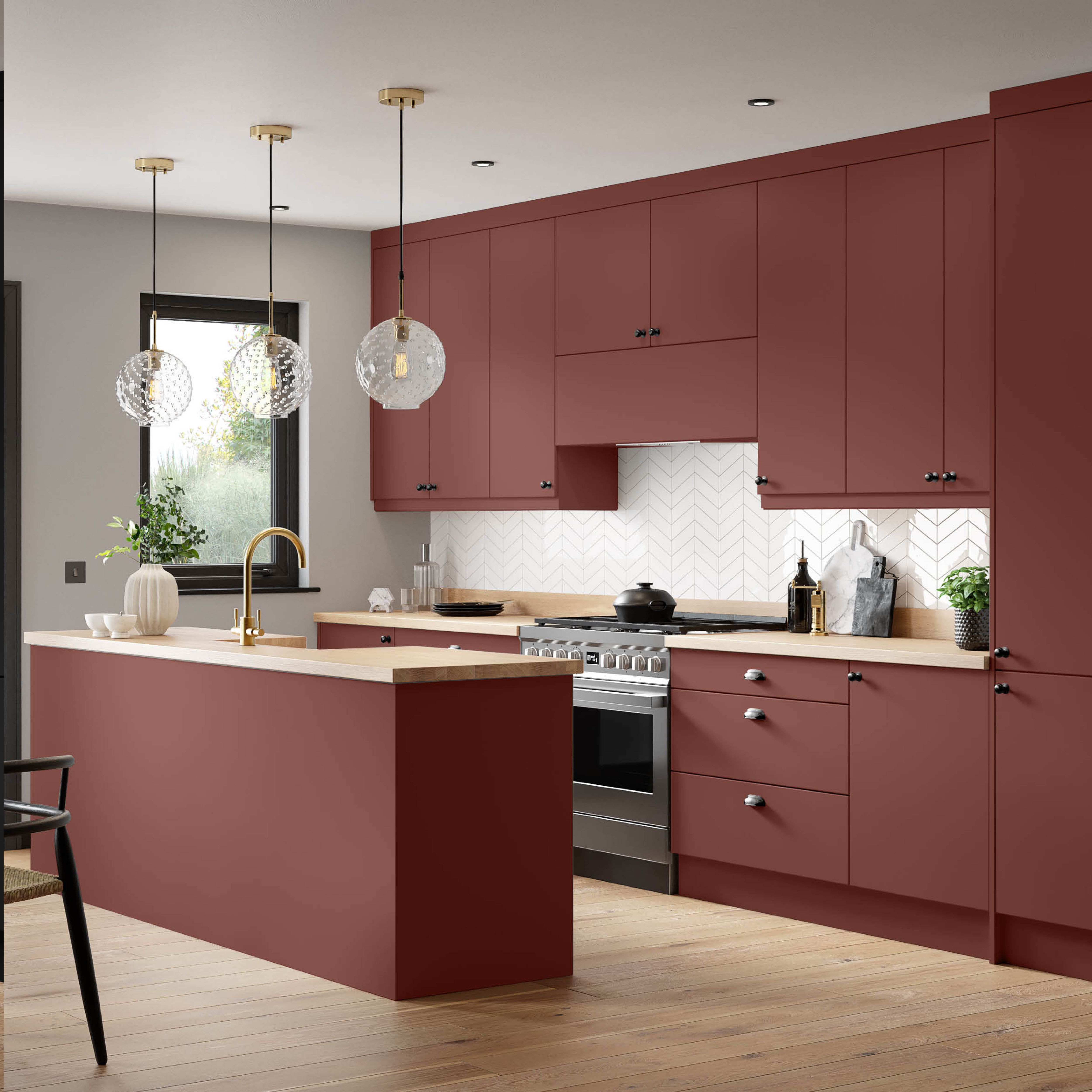 CLAD ON WALL END PANEL RED