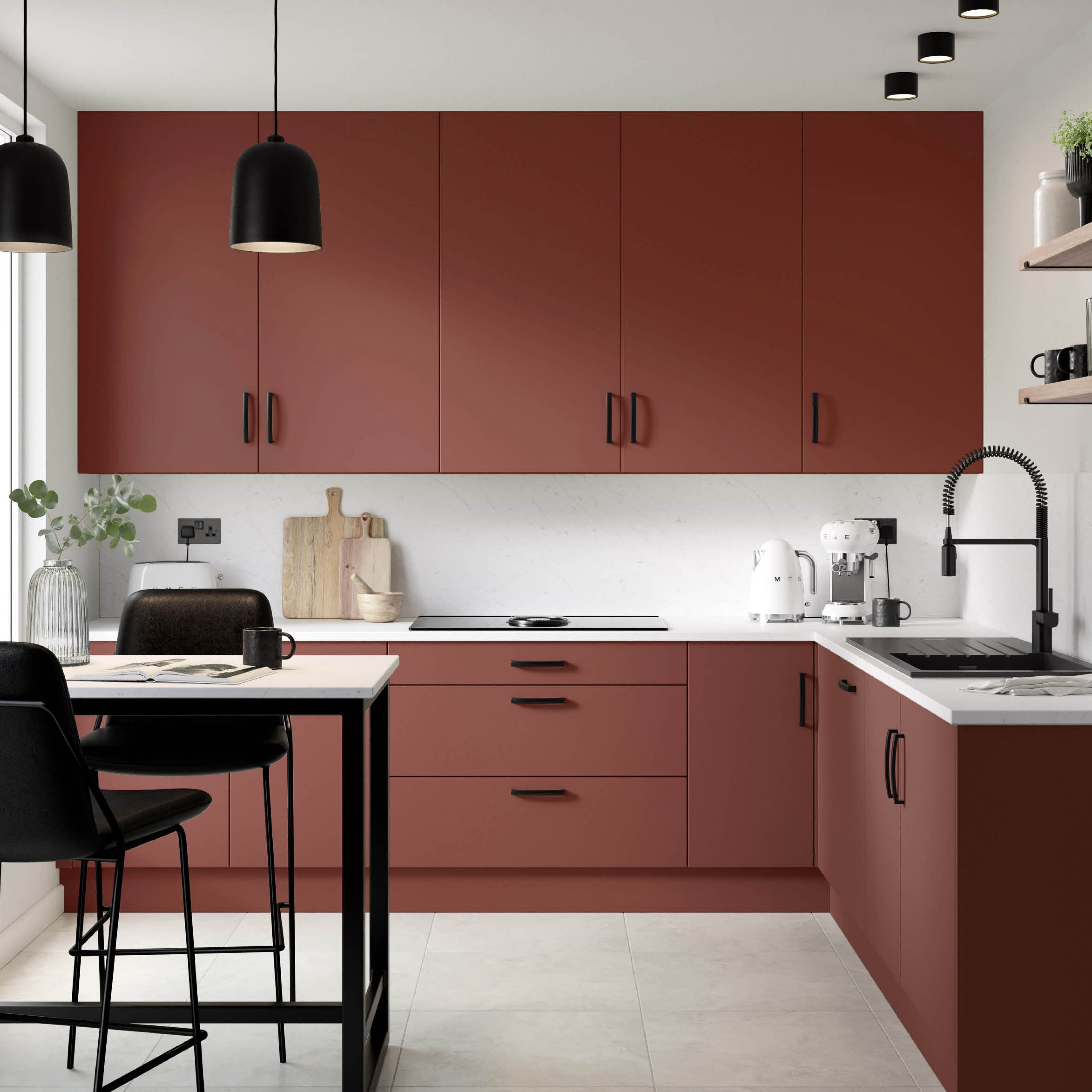 CLAD ON WALL END PANEL RED