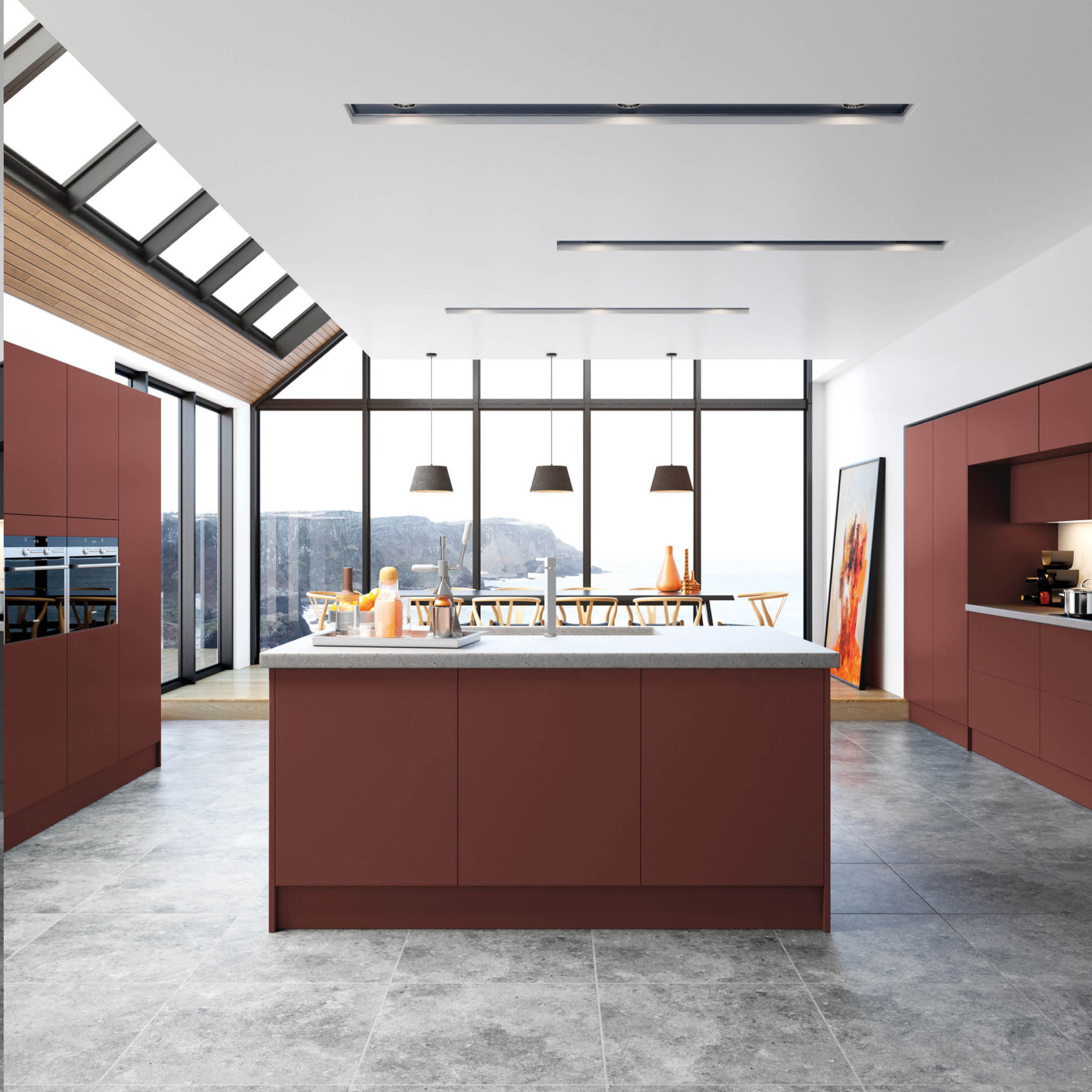 CLAD ON WALL END PANEL RED