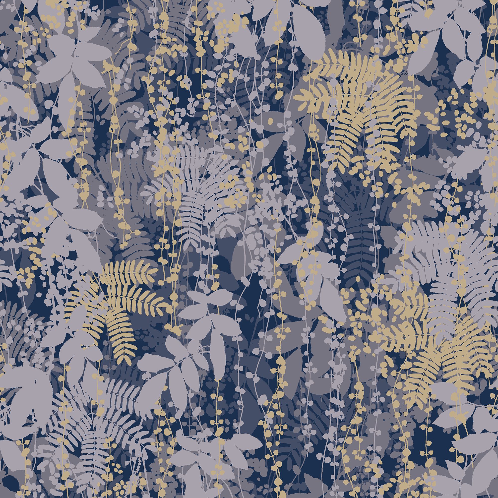 Clarissa Hulse Canopy French Navy Smooth Wallpaper