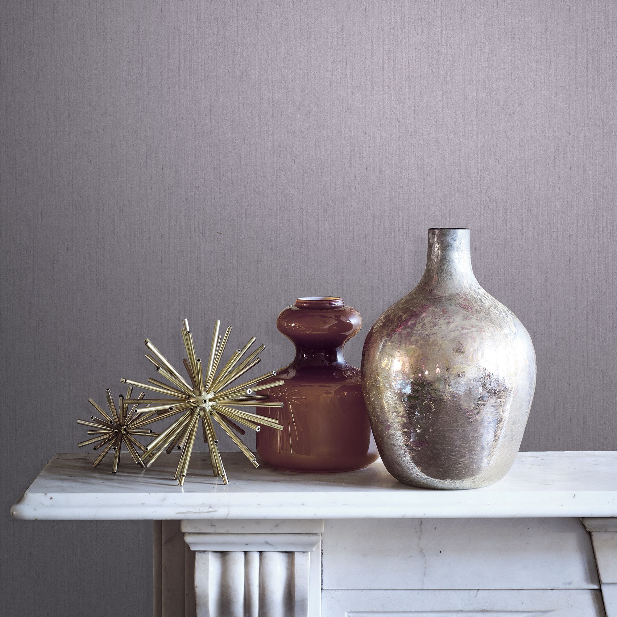 Clarissa Hulse Tisbury Pewter Smooth Wallpaper