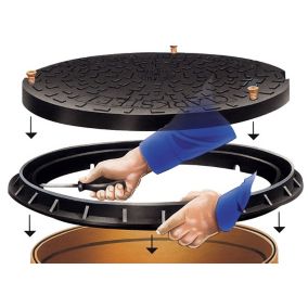 Clark Circular Framed 3.5t Manhole cover, (Dia)450mm (T)50mm