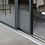 Classic Panelled Mirrored Graphite 4 door Sliding Wardrobe Door kit (H)2260mm (W)2978mm