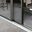 Classic Panelled Mirrored Nickel 2 door Sliding Wardrobe Door kit (H)2260mm (W)1185mm