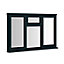 Clear Double glazed Anthracite grey Timber Window, (H)895mm (W)1765mm