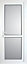 Clear Double glazed Mid bar White Back door & frame, (H)2055mm (W)920mm