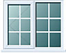 Clear Double glazed White uPVC Left-handed Window, (H)1120mm (W)1190mm
