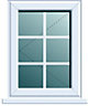 Clear Double glazed White uPVC Left-handed Window, (H)820mm (W)620mm