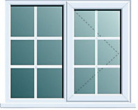 Clear Double glazed White uPVC Right-handed Window, (H)1120mm (W)1190mm