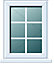 Clear Double glazed White uPVC Right-handed Window, (H)820mm (W)620mm