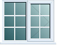 Clear Double glazed White uPVC Right-handed Window, (H)970mm (W)1190mm
