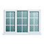 Clear Double glazed White uPVC Window, (H)970mm (W)1760mm