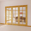 Clear Glazed Internal Folding Door set, (H)2035mm (W)2146mm