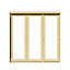 Clear Glazed Softwood Clear pine veneer External 3 Sliding Bi-fold Patio door, (H)2090mm (W)2090mm