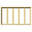 Clear Glazed Softwood Clear pine veneer External 5 Sliding Bi-fold Patio door, (H)2090mm (W)3590mm