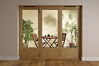 Clear Glazed Timber Patio door, (H)2009mm (W)2390mm