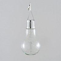 Clear Light bulb Solar-powered LED Outdoor Hanging light