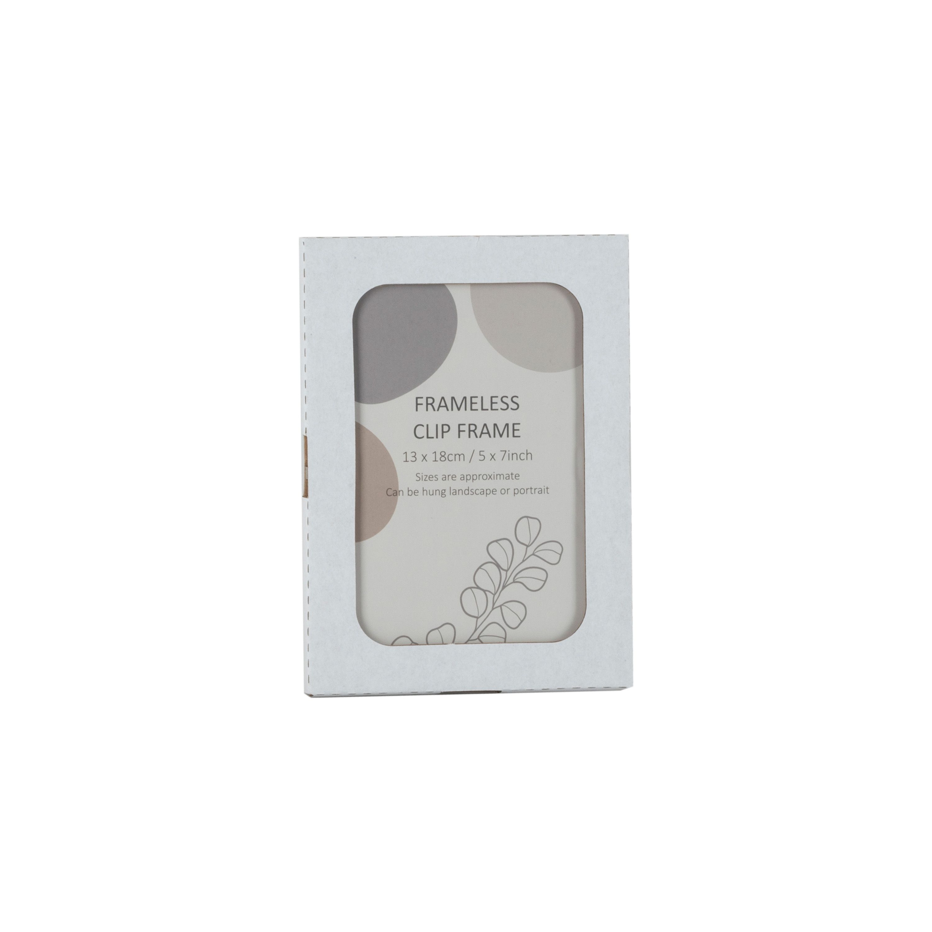 Clear Non-framed Clip picture frame (H)18.5cm x (W)13.5cm