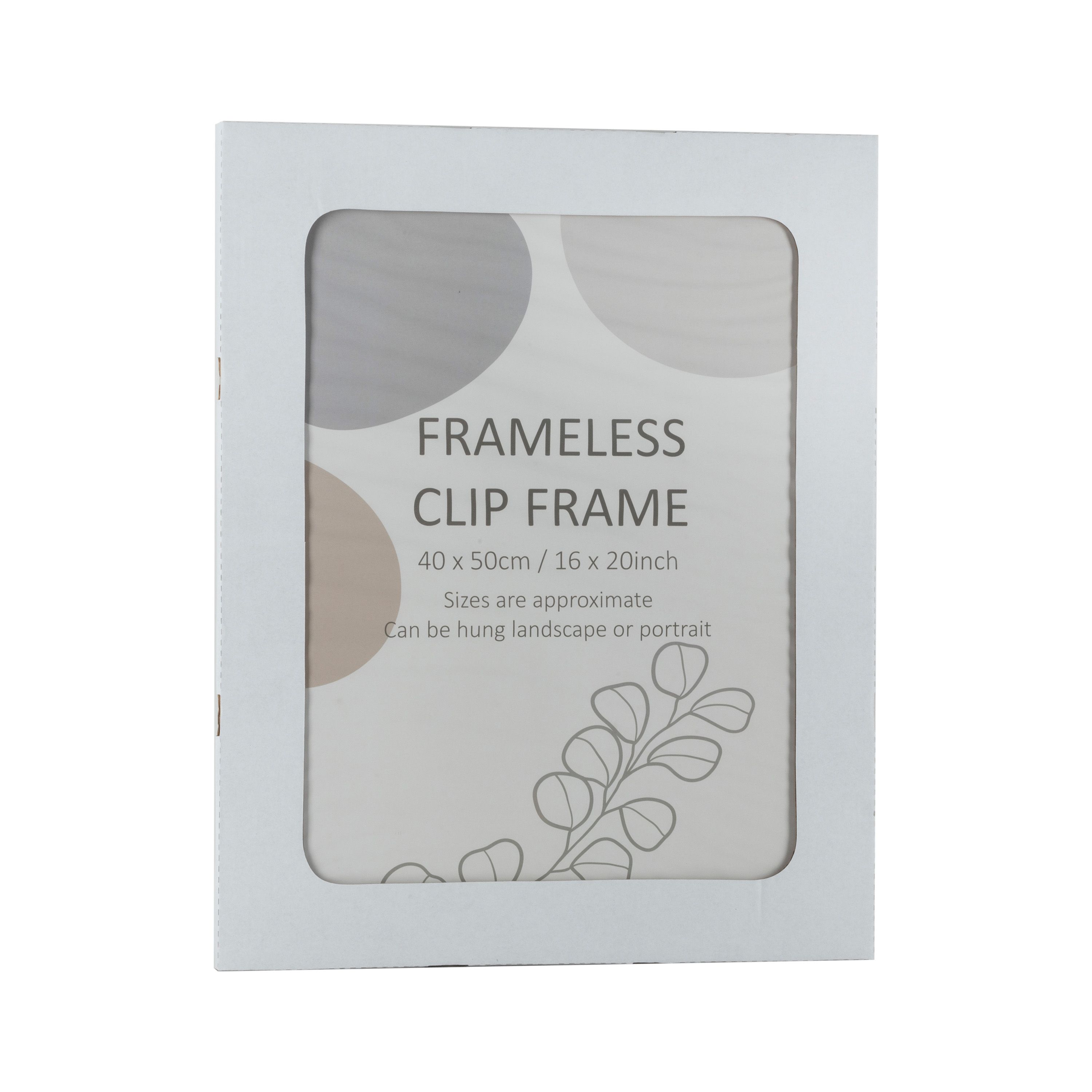 Clear Non-framed Clip picture frame (H)50.5cm x (W)40.5cm