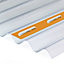 Clear PVC Corrugated Roofing sheet (L)2.5m (W)950mm (T)0.8mm