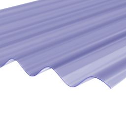 Clear PVC Corrugated Roofing sheet (L)3m (W)950mm (T)0.8mm