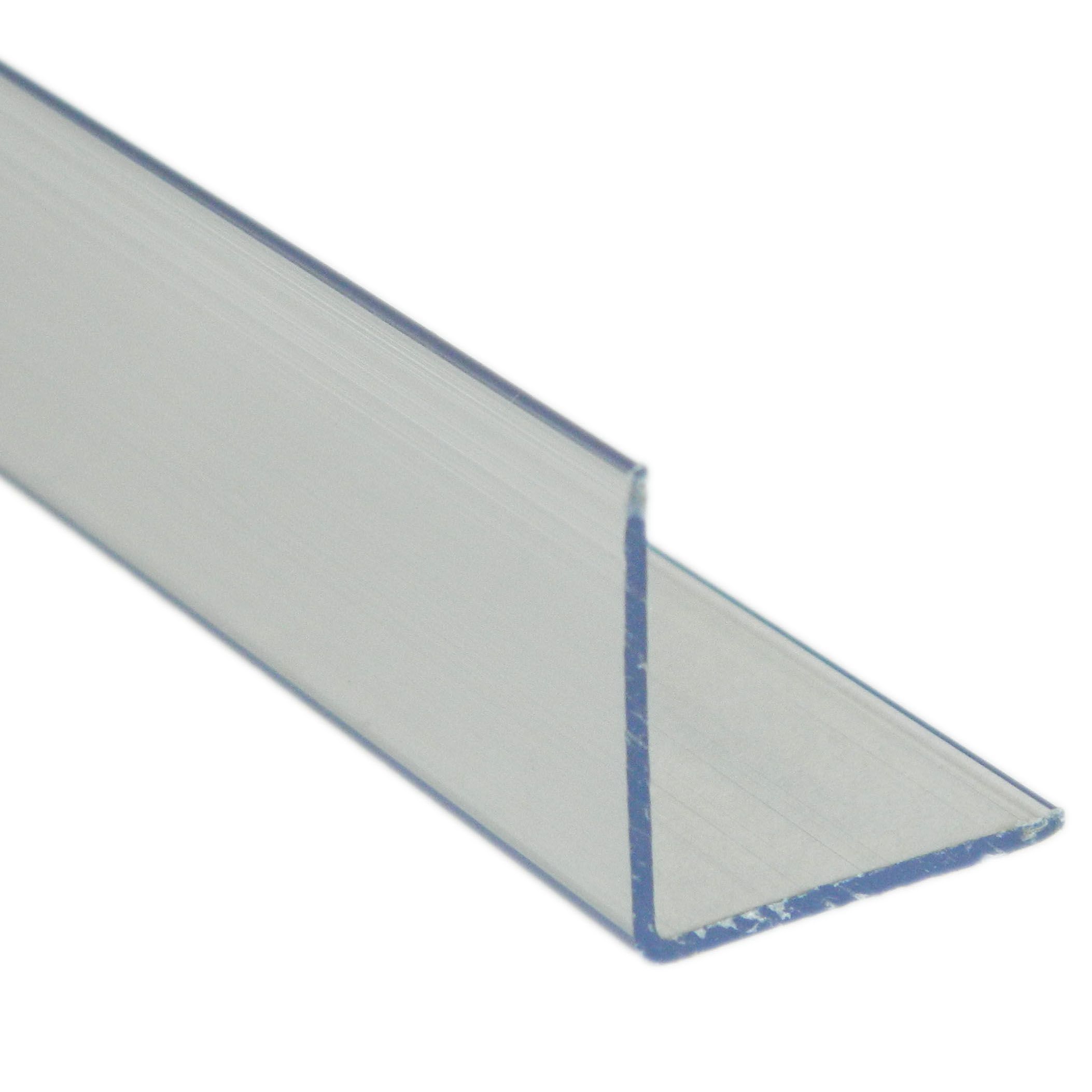 Clear PVC Equal L-shaped Angle Profile, (L)2m (W)20mm | Tradepoint