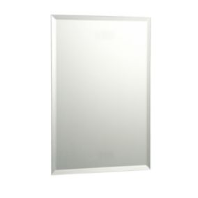 Clear Rectangular Bevelled Frameless Mirror (H)45cm (W)30cm