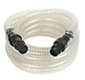 Clear Reinforced suction hose with filter Hose pipe (L)7m
