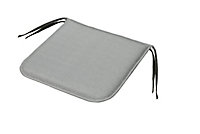 Cocos Griffin grey Plain Seat pad (L)38cm x (W)38cm