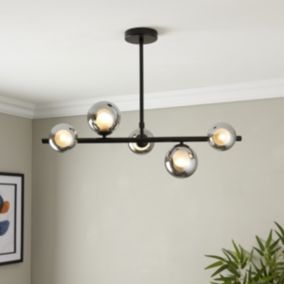 Cole black 5 Lamp Pendant ceiling light