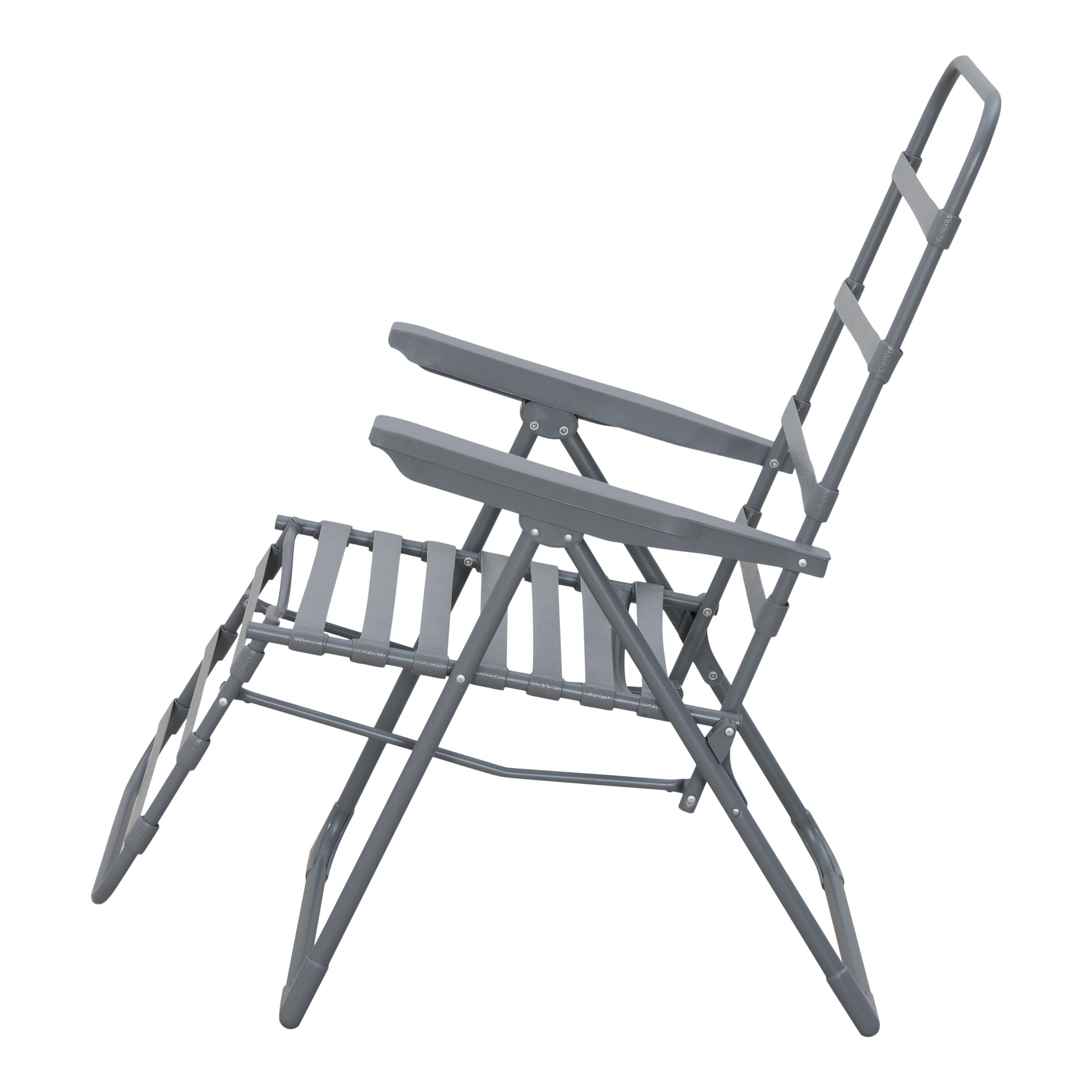 Colorado Grey Metal Sun lounger Tradepoint