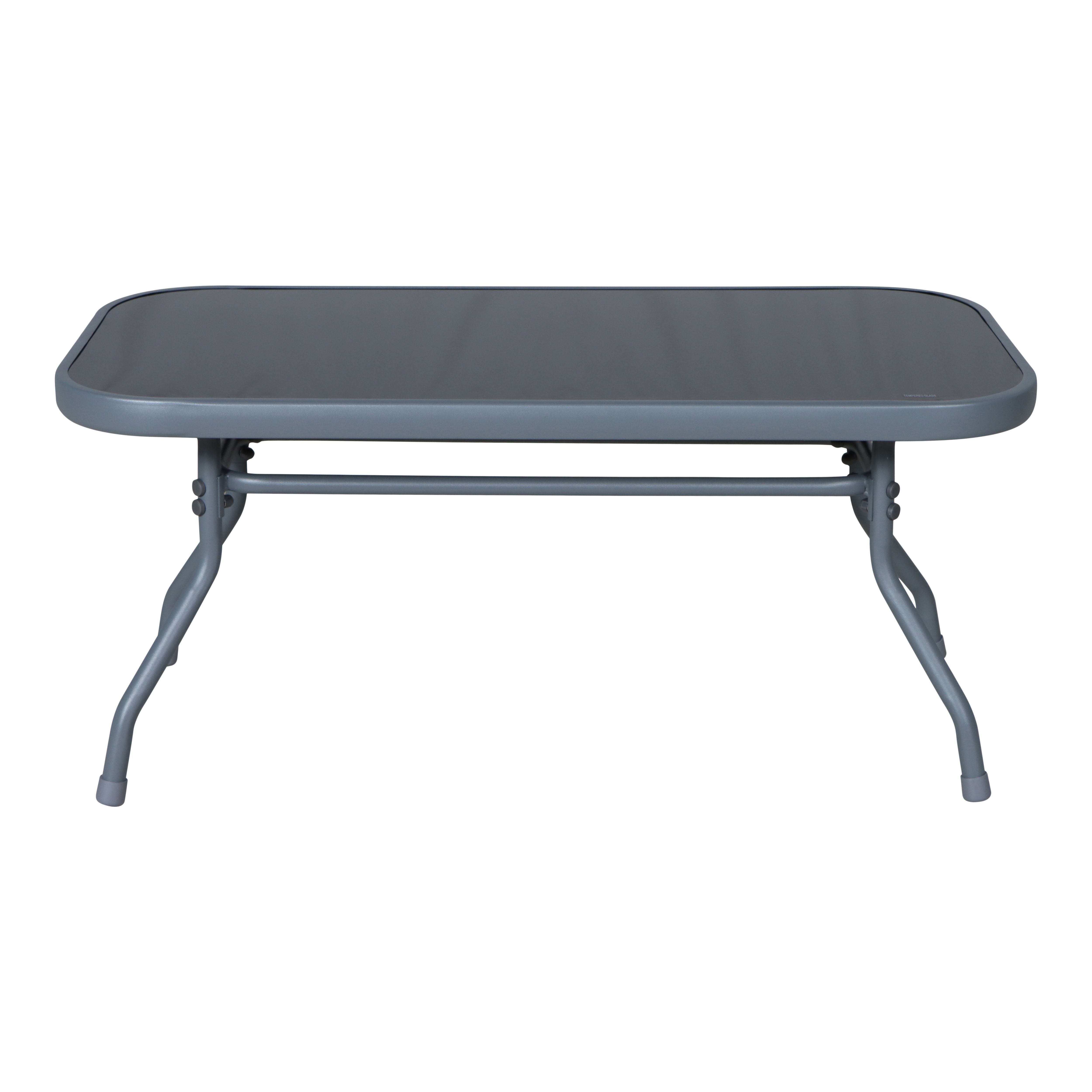 Colorado Matt Grey Metal 4 Seater Coffee set