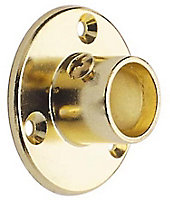 Colorail Brass effect Die-cast metal Rail centre socket (Dia)19mm, Pack of 2