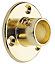 Colorail Brass effect Die-cast metal Rail centre socket (Dia)19mm, Pack of 2