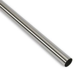Colorail Brushed Stainless steel Round Tube, (L)1.83m (Dia)19mm