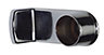 Colorail Chrome effect Die-cast metal Rail end bracket (L)81mm (Dia)25mm, Pack of 2