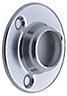 Colorail Chrome effect Steel Rail centre socket (Dia)25mm, Pack of 2