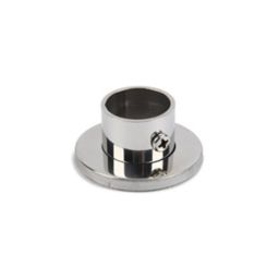 Colorail Heavy duty Polished Chrome effect Stainless steel Rail end socket (L)25mm (Dia)25mm