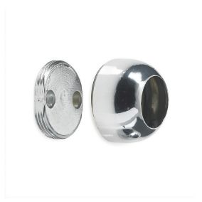 Colorail Invisifix Polished Chrome effect Stainless steel Rail end socket (L)19mm (Dia)19mm